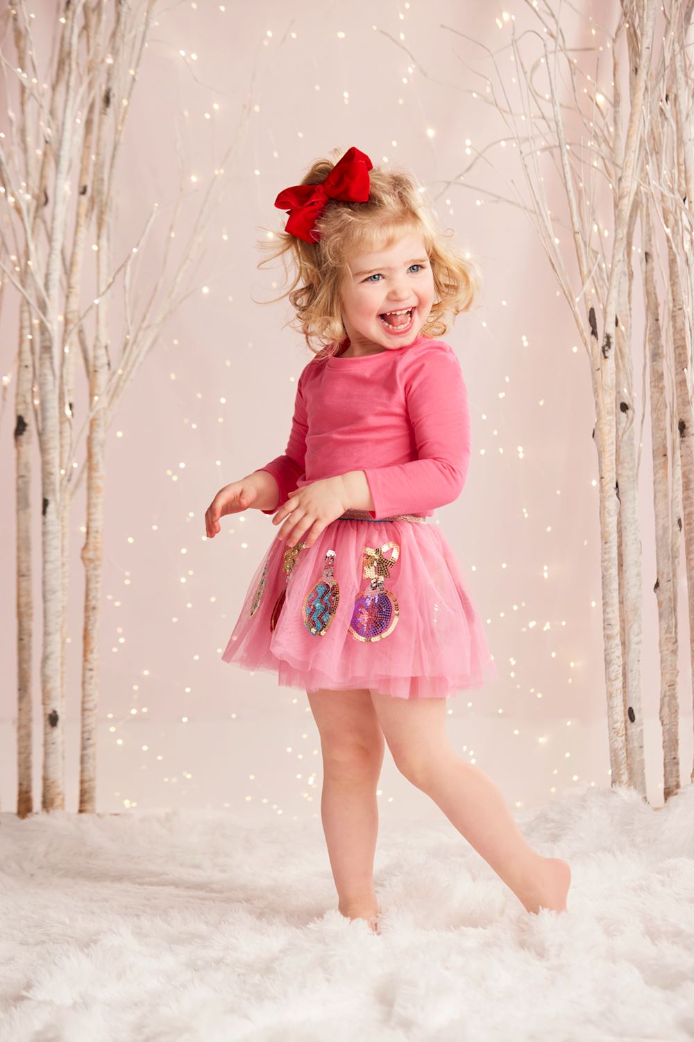 Pink Christmas Sequin Tutu