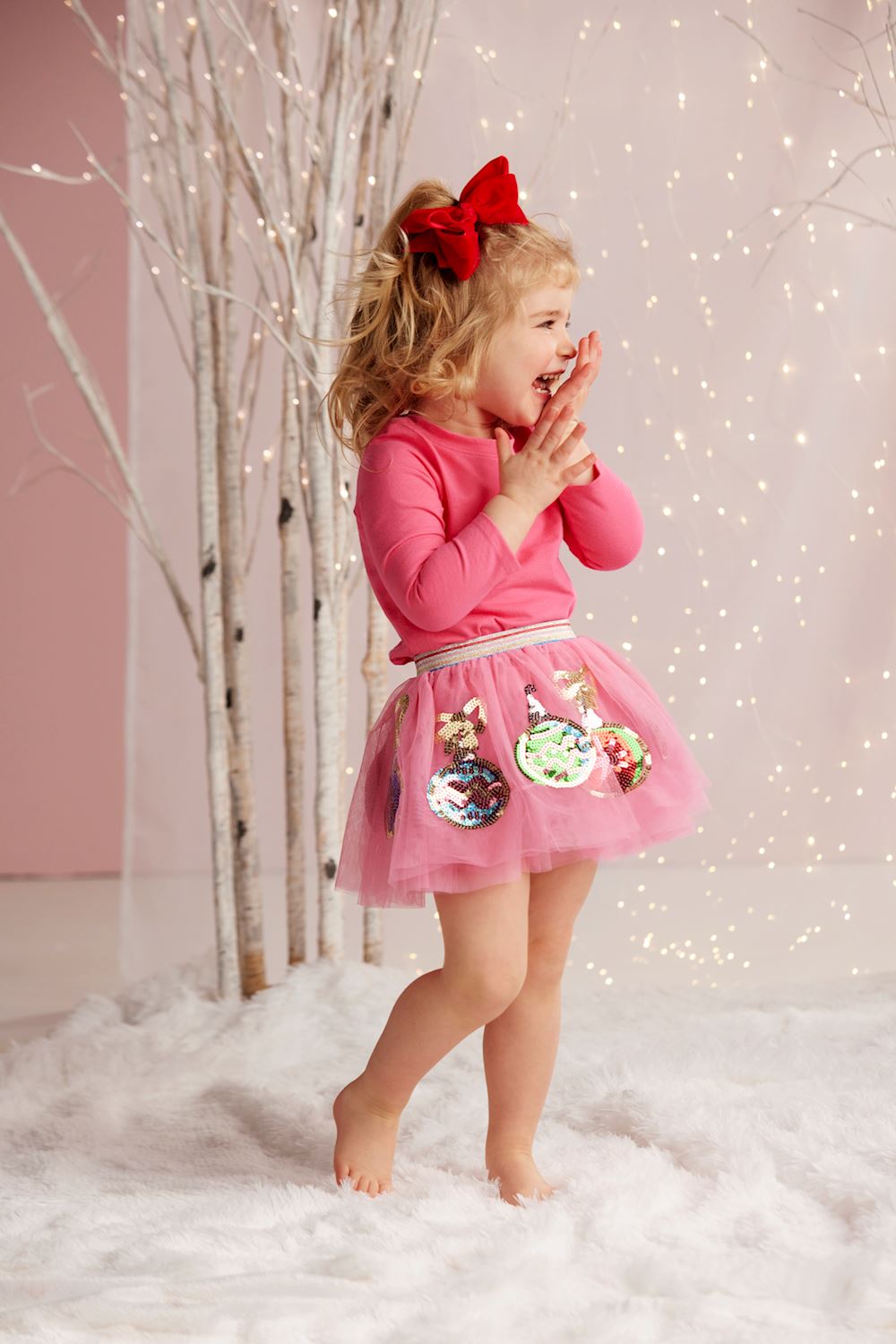 Pink Christmas Sequin Tutu