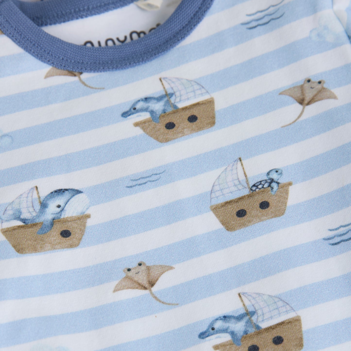 Boys Short Sleeve Contrast Ocean Bodysuit