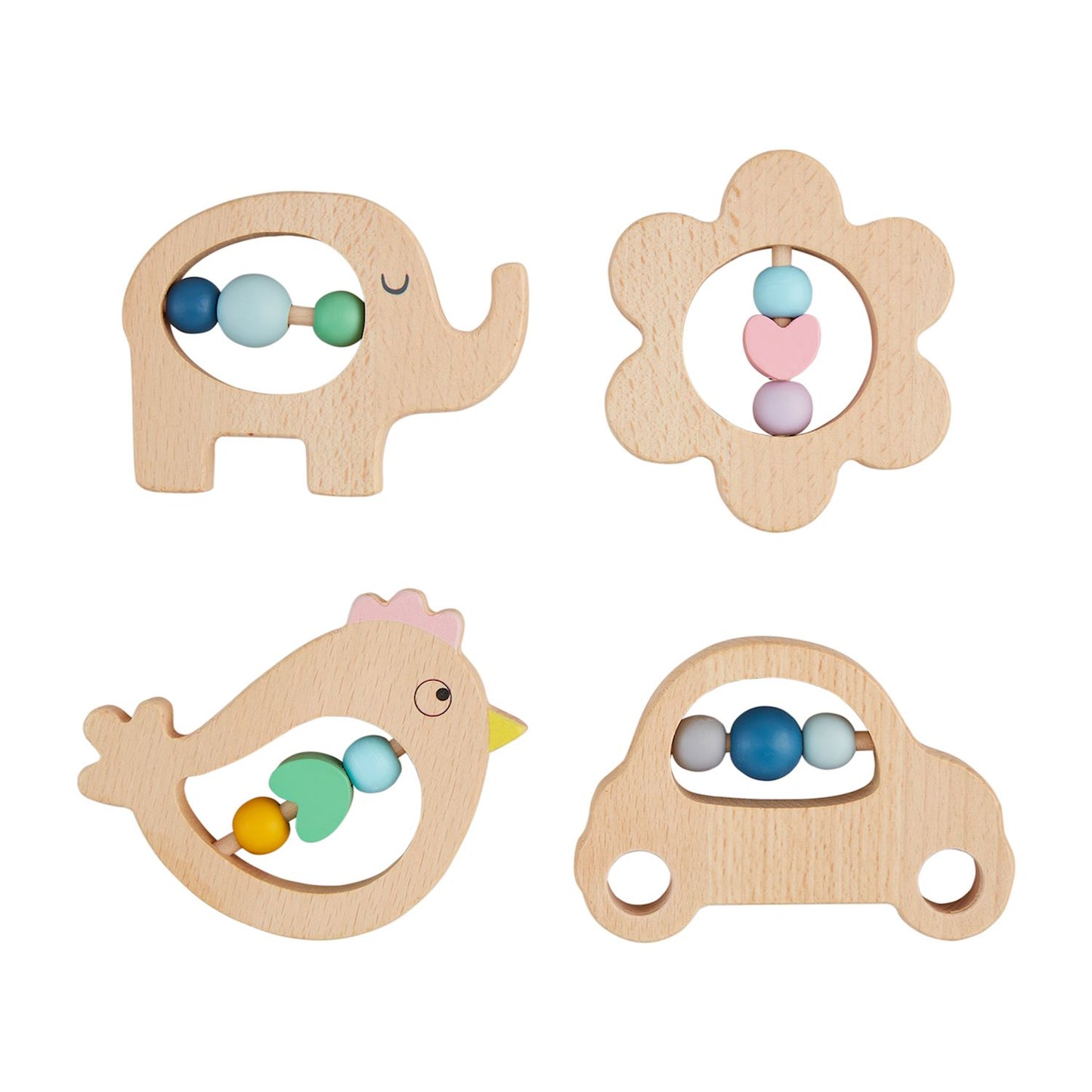 Wooden Teether Rattle