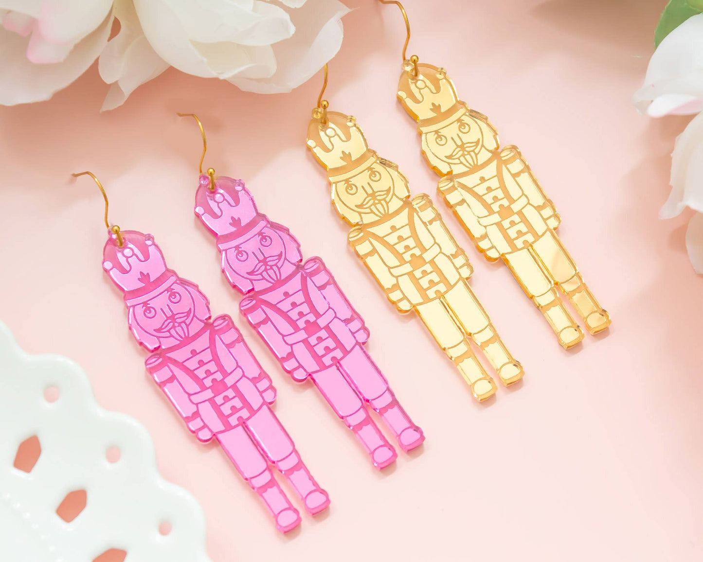 Mirrored Nutcracker Earrings