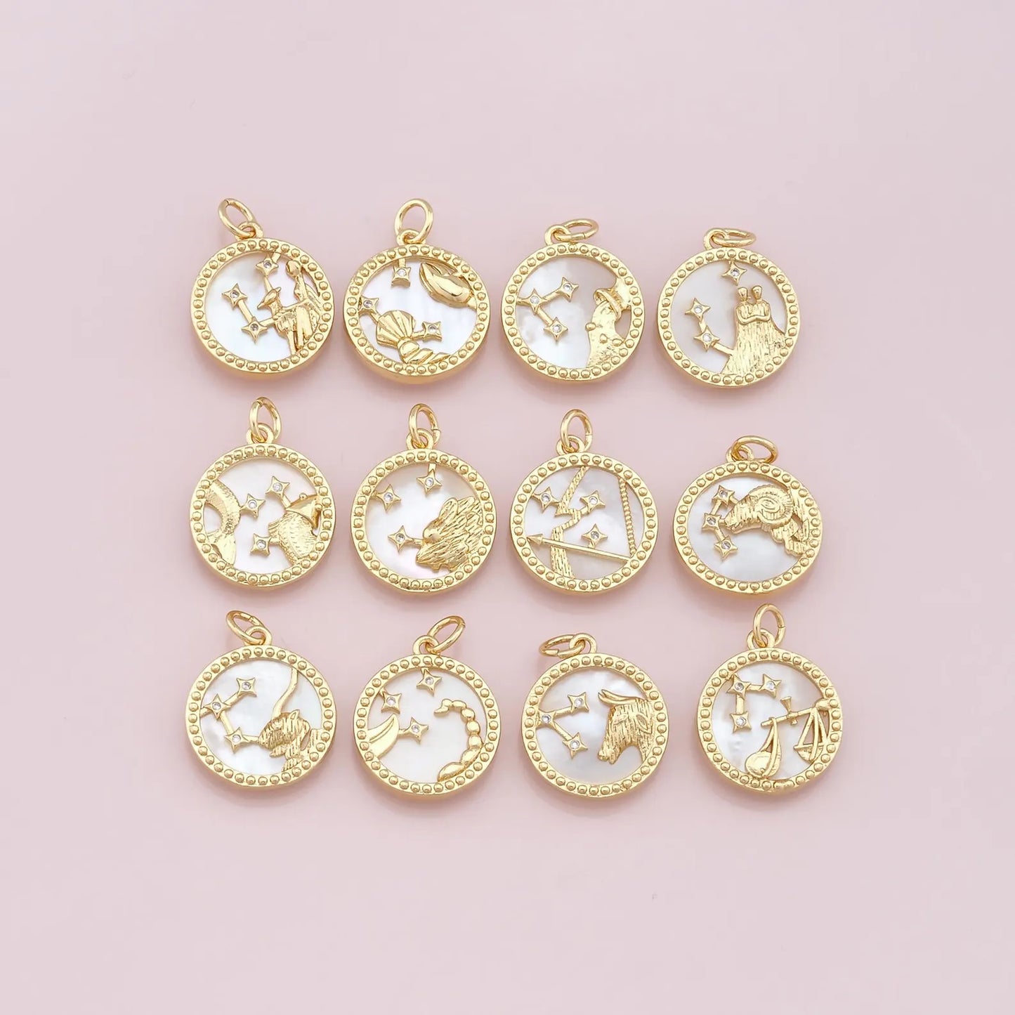 18K Gold Filled Zodiac Constellation Charms