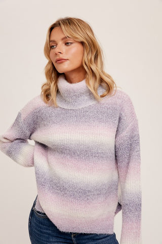 Ombre Turtle Neck Sweater