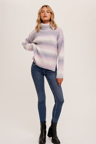 Ombre Turtle Neck Sweater