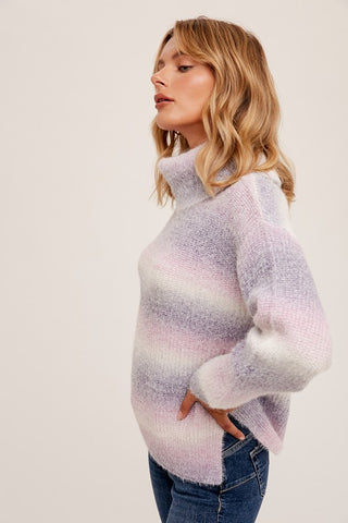 Ombre Turtle Neck Sweater