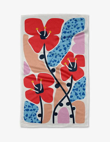 Dizzy Poppies Tea Towel