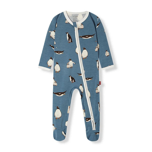 Penguin Luxe Stretch Zipper Footed Romper