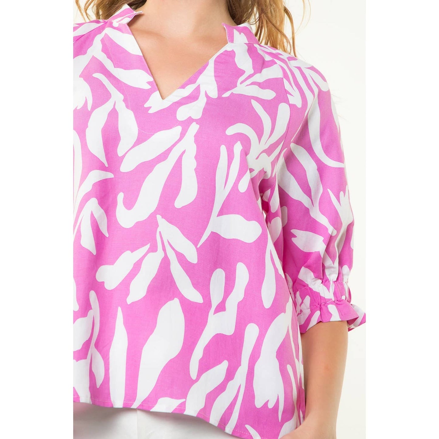 V-Neck Print Top