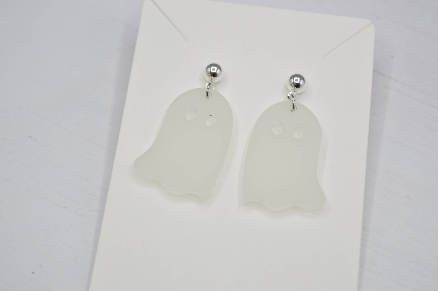 Ghost Glow in the Dark Halloween Acrylic Earrings