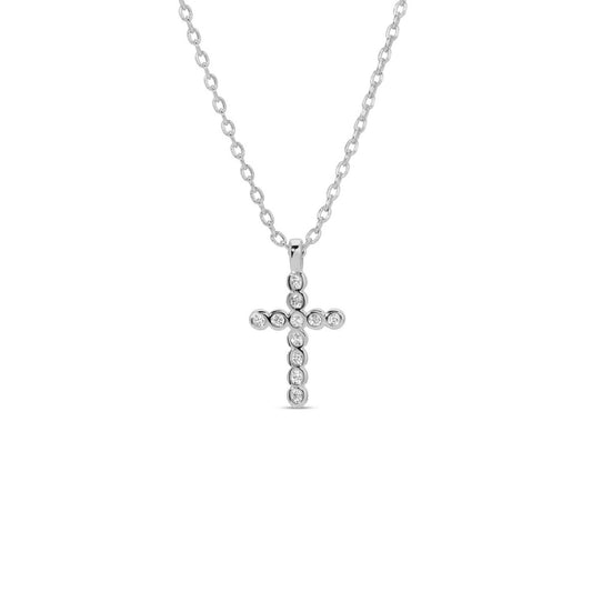 Delicate CZ Cross Pendant