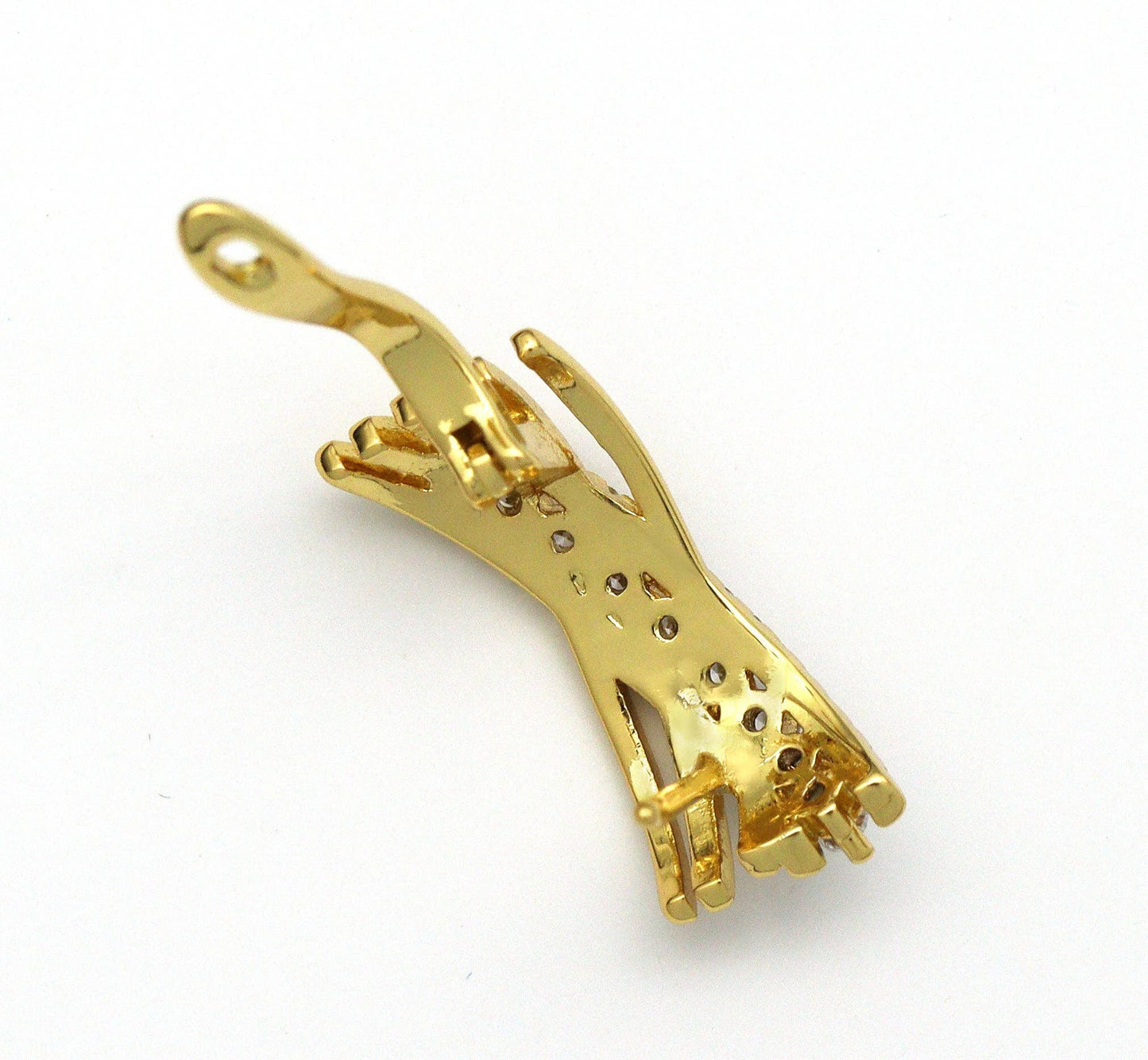 CZ Gold Huggie Earrings