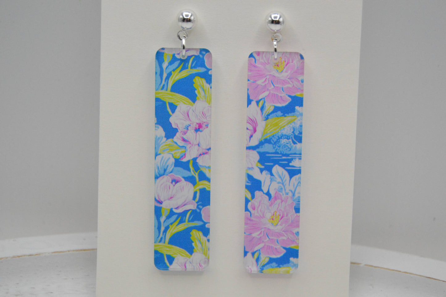 Preppy Foral Acrylic Earrings