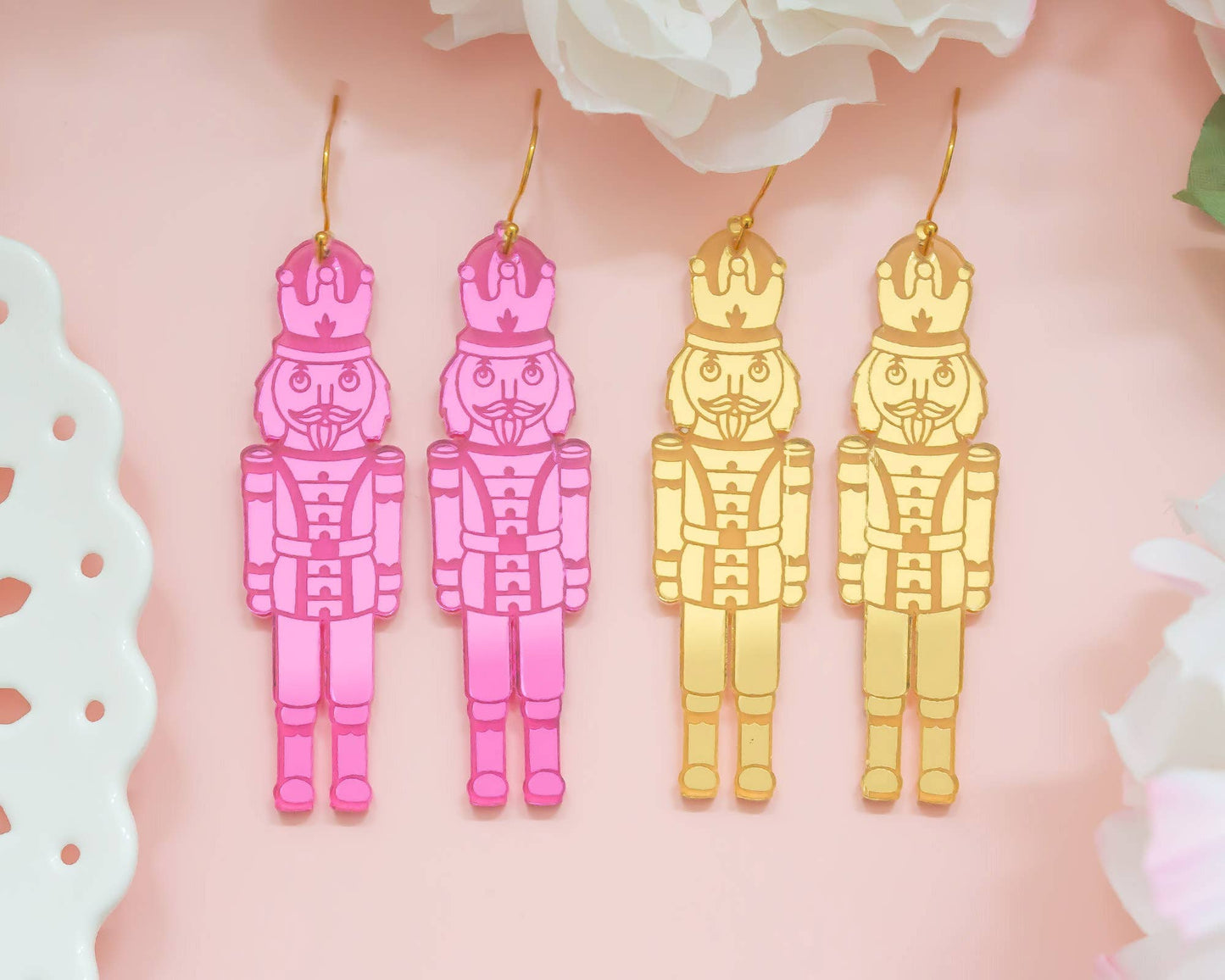 Mirrored Nutcracker Earrings