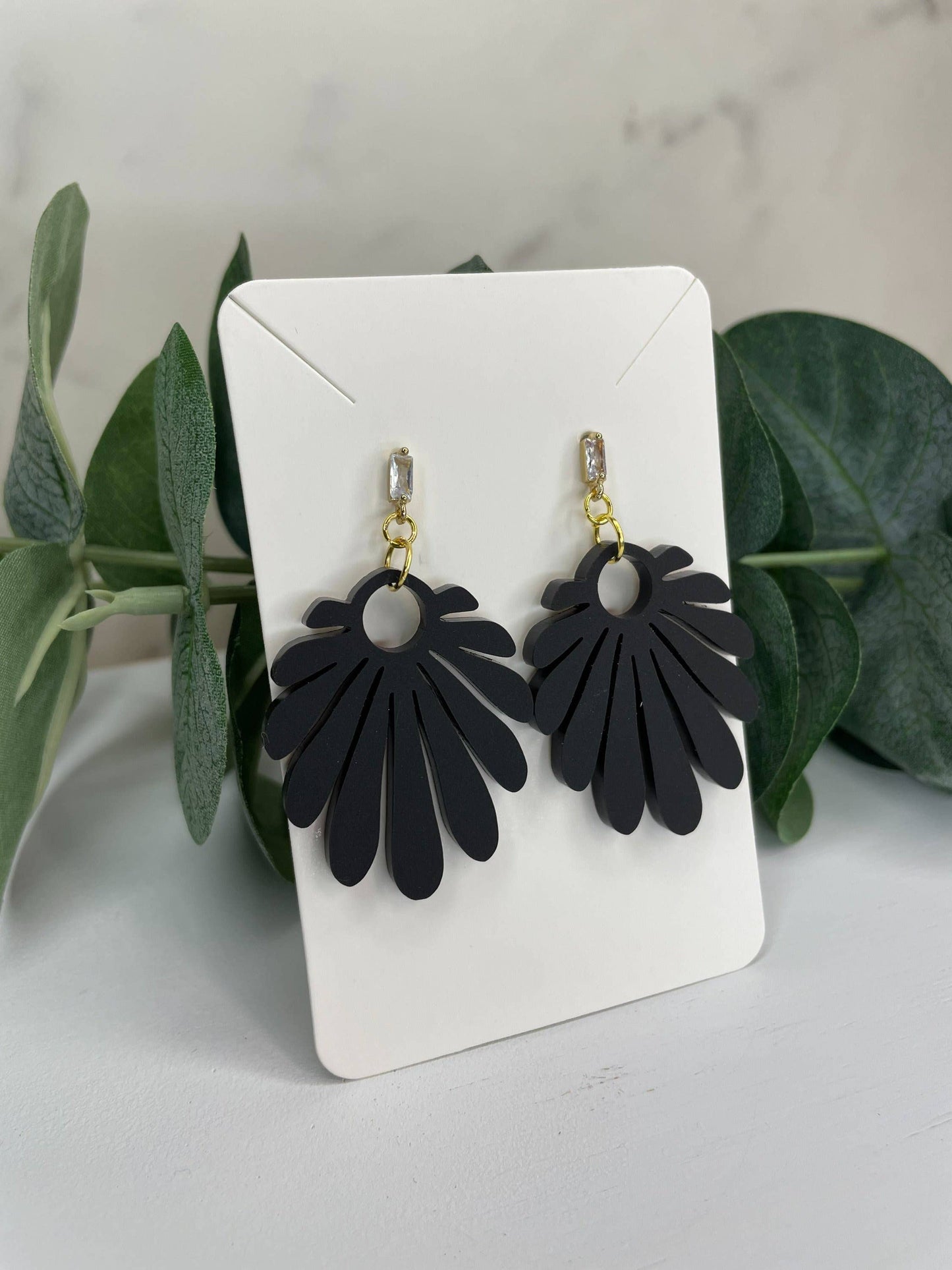 Boho Leaf Drop Earrings