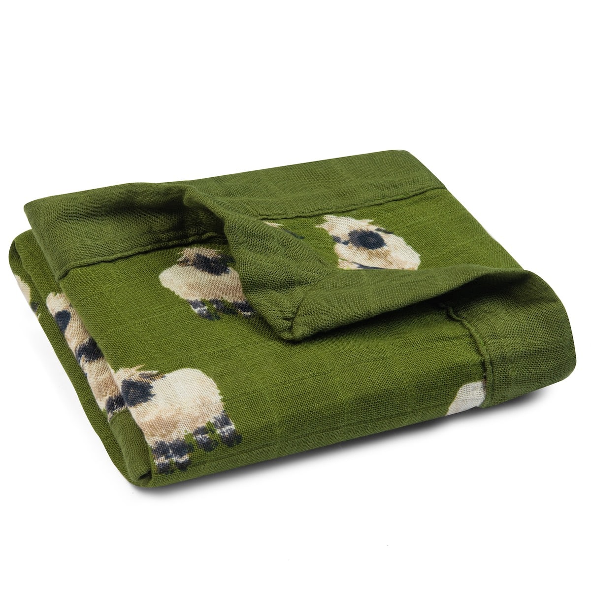 Valais Sheep Mini Lovey Two-Layer Muslin Security Blanket