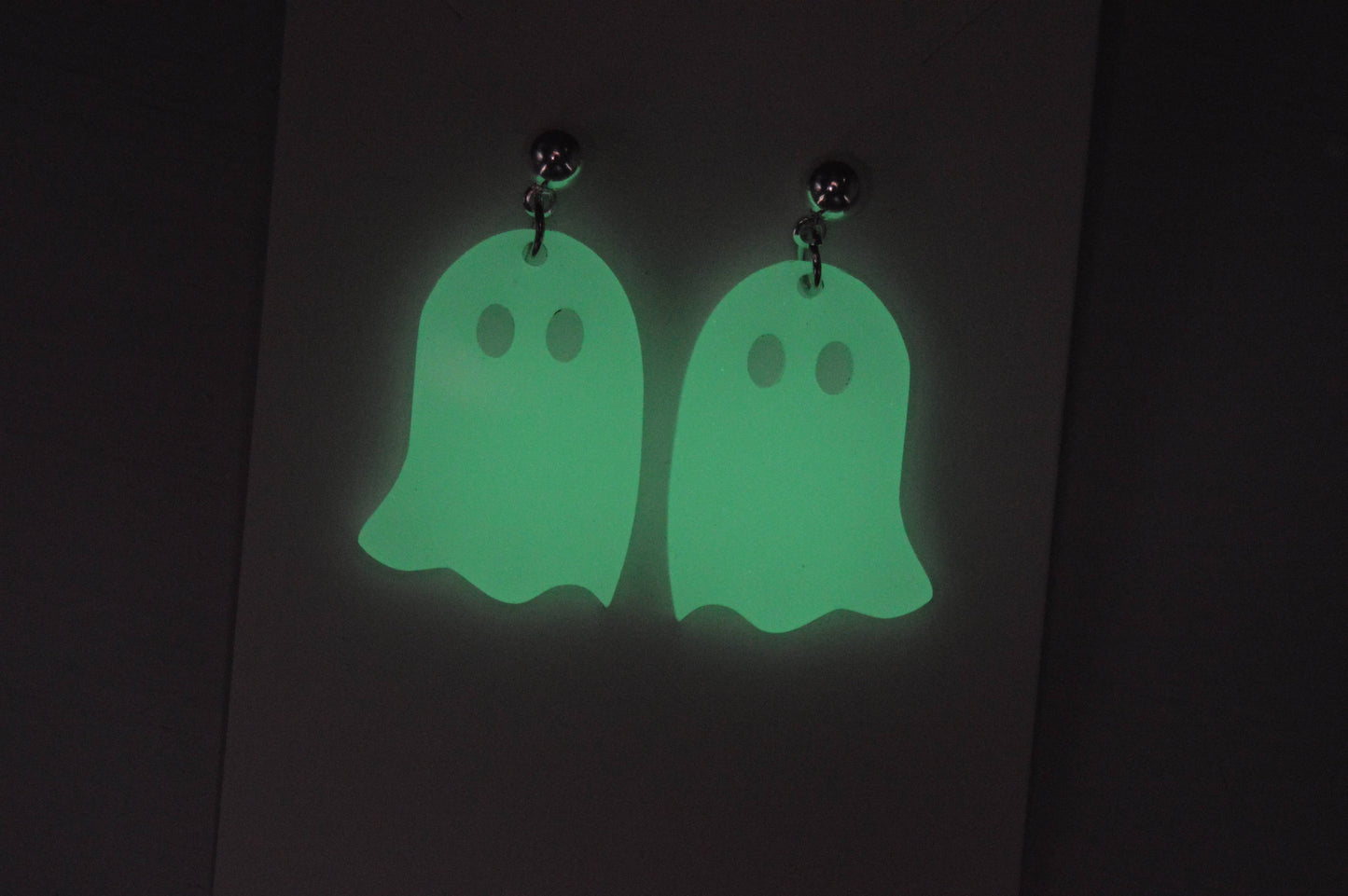 Ghost Glow in the Dark Halloween Acrylic Earrings