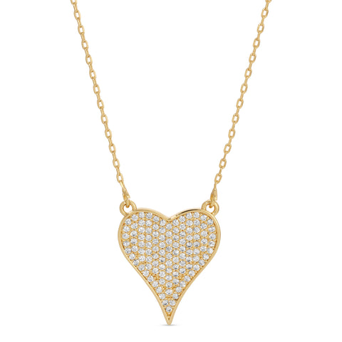 Pave Heart Necklace