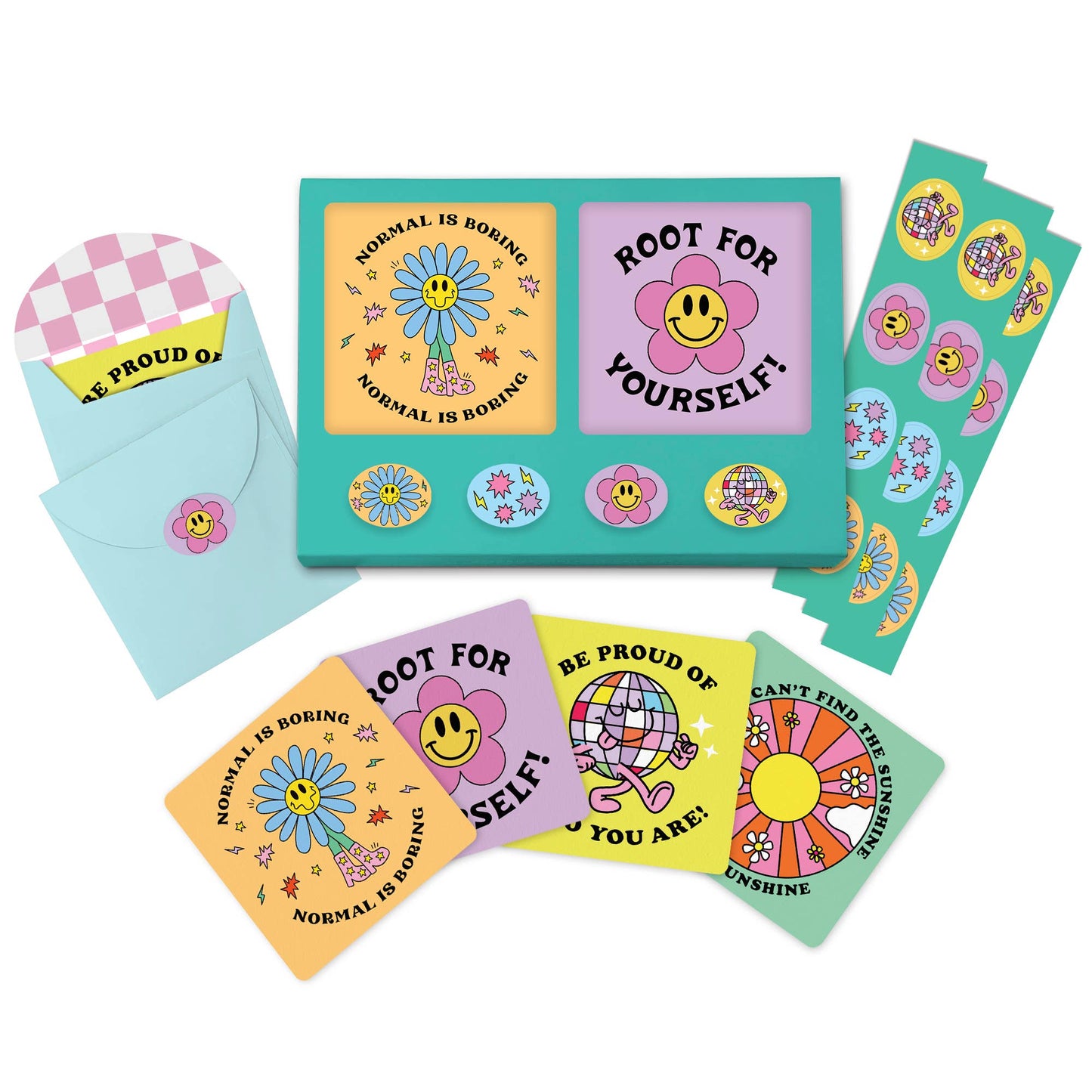 Be the Sunshine Mini Note Card Set with Stickers