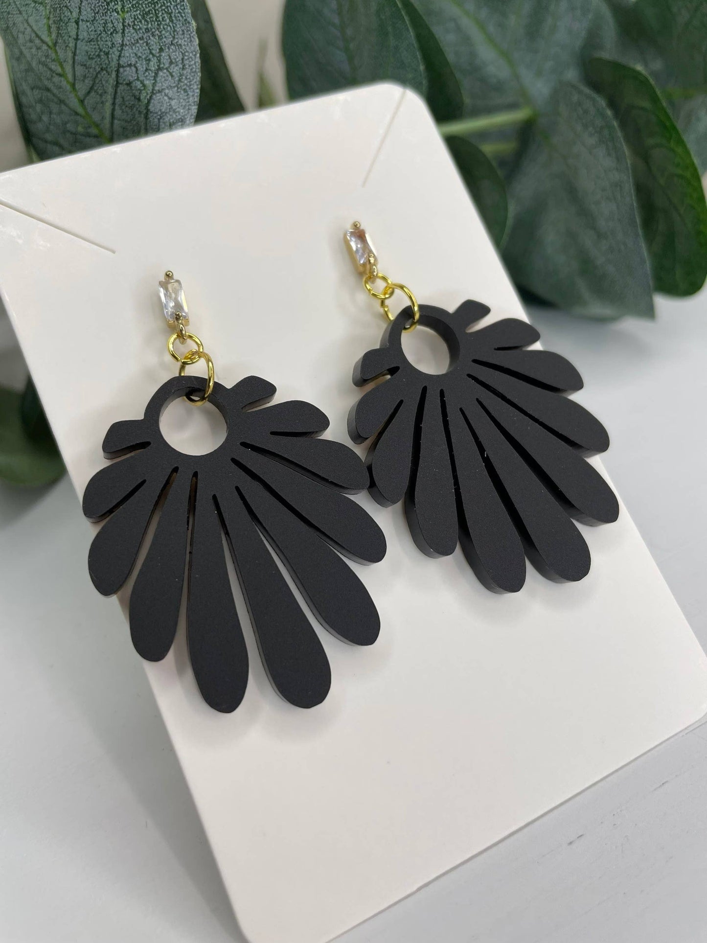 Boho Leaf Drop Earrings