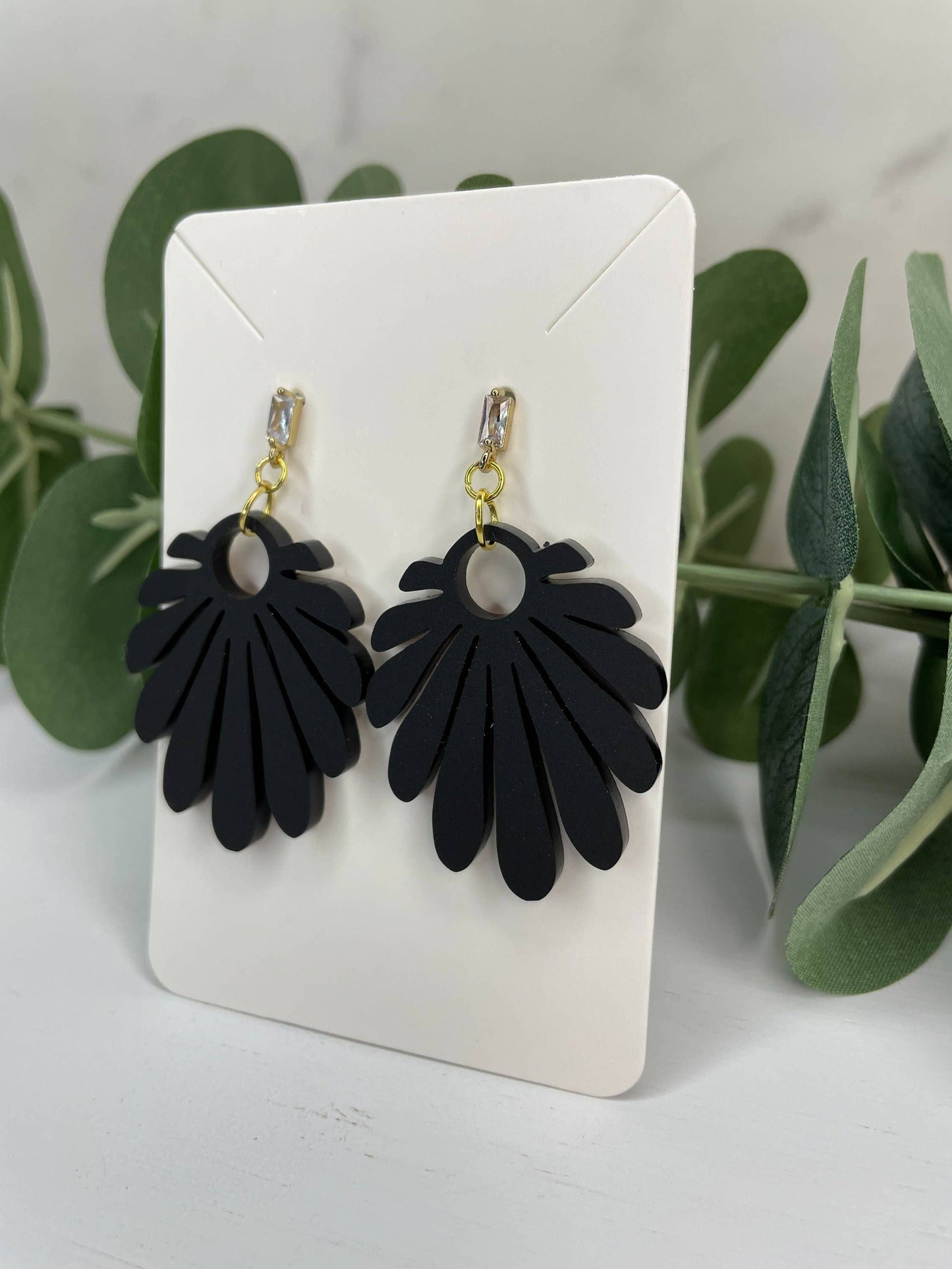 Boho Leaf Drop Earrings