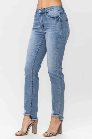 Mid Rise Cool Denim Relaxed Jeans