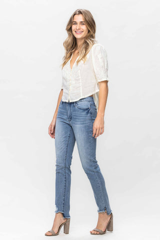 Mid Rise Cool Denim Relaxed Jeans