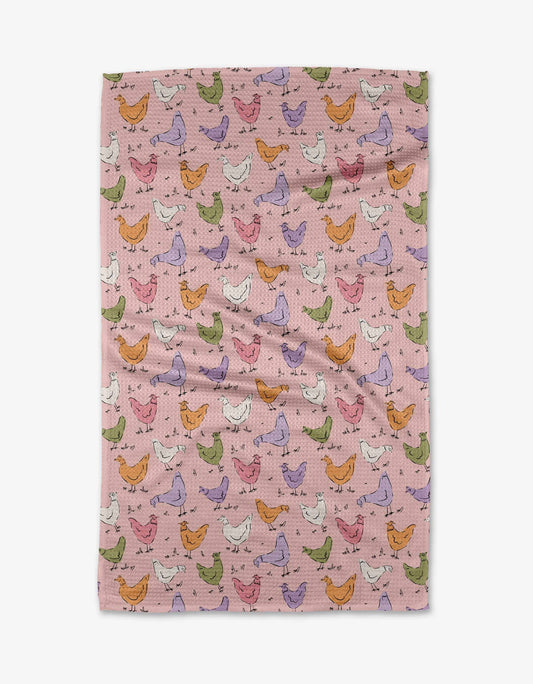 Spring Chickens Tea Towel