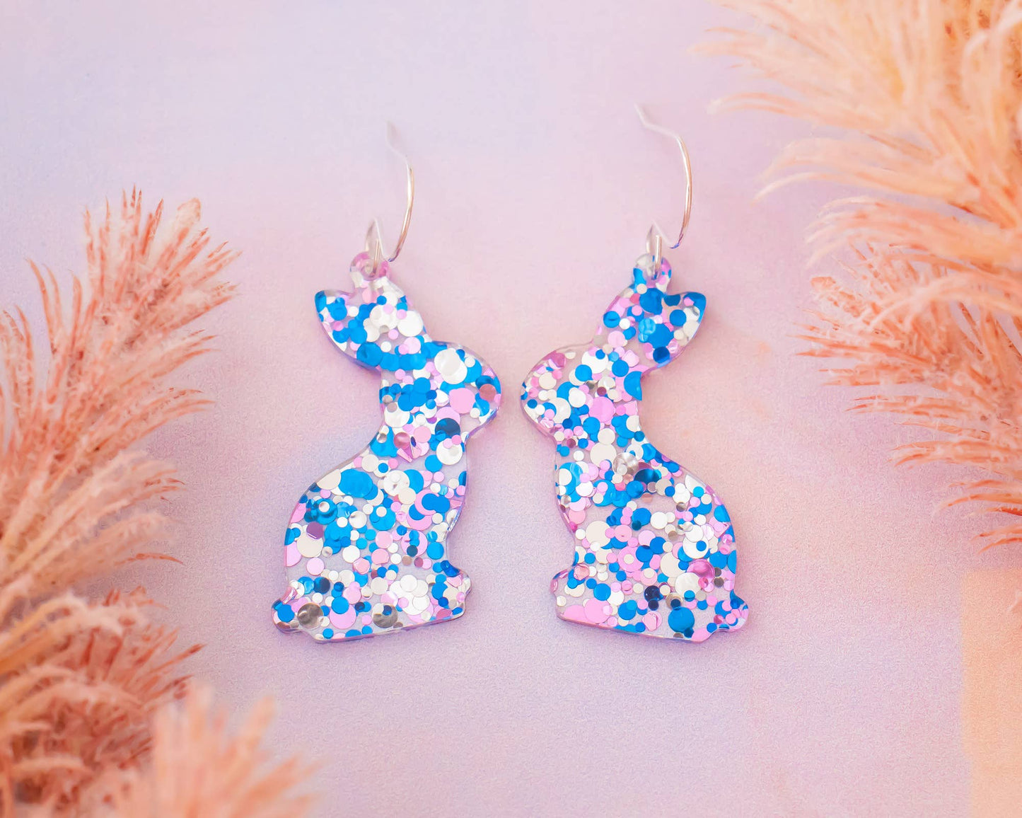 Pink & Blue Easter Rabbit Dangles