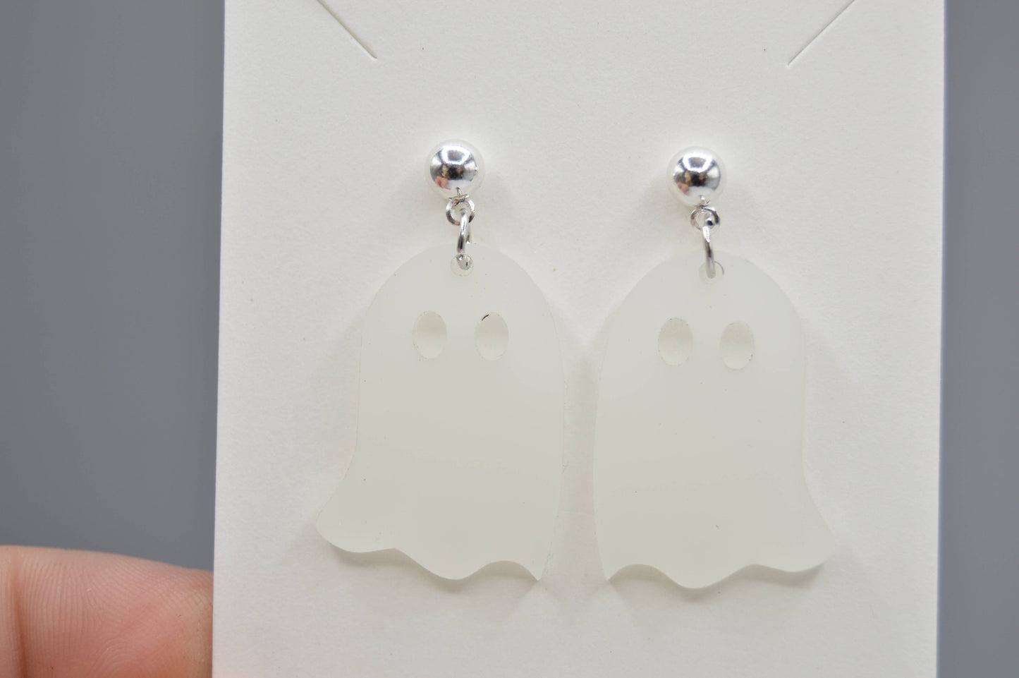 Ghost Glow in the Dark Halloween Acrylic Earrings