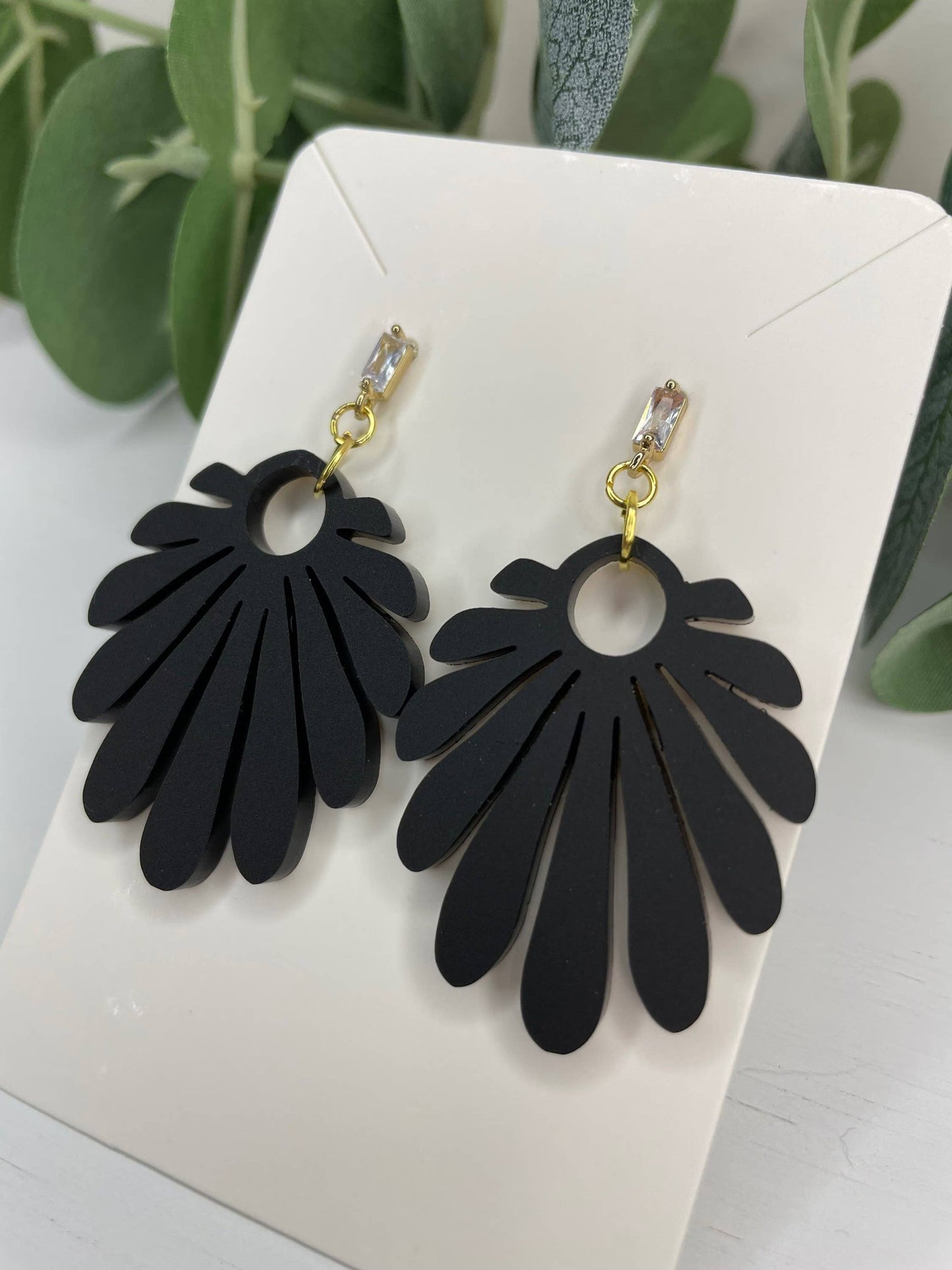 Boho Leaf Drop Earrings