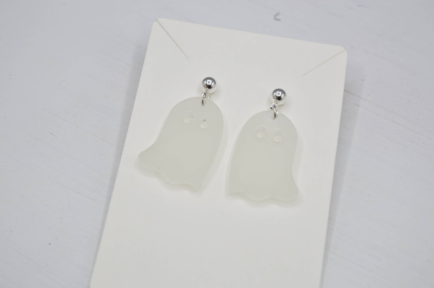 Ghost Glow in the Dark Halloween Acrylic Earrings