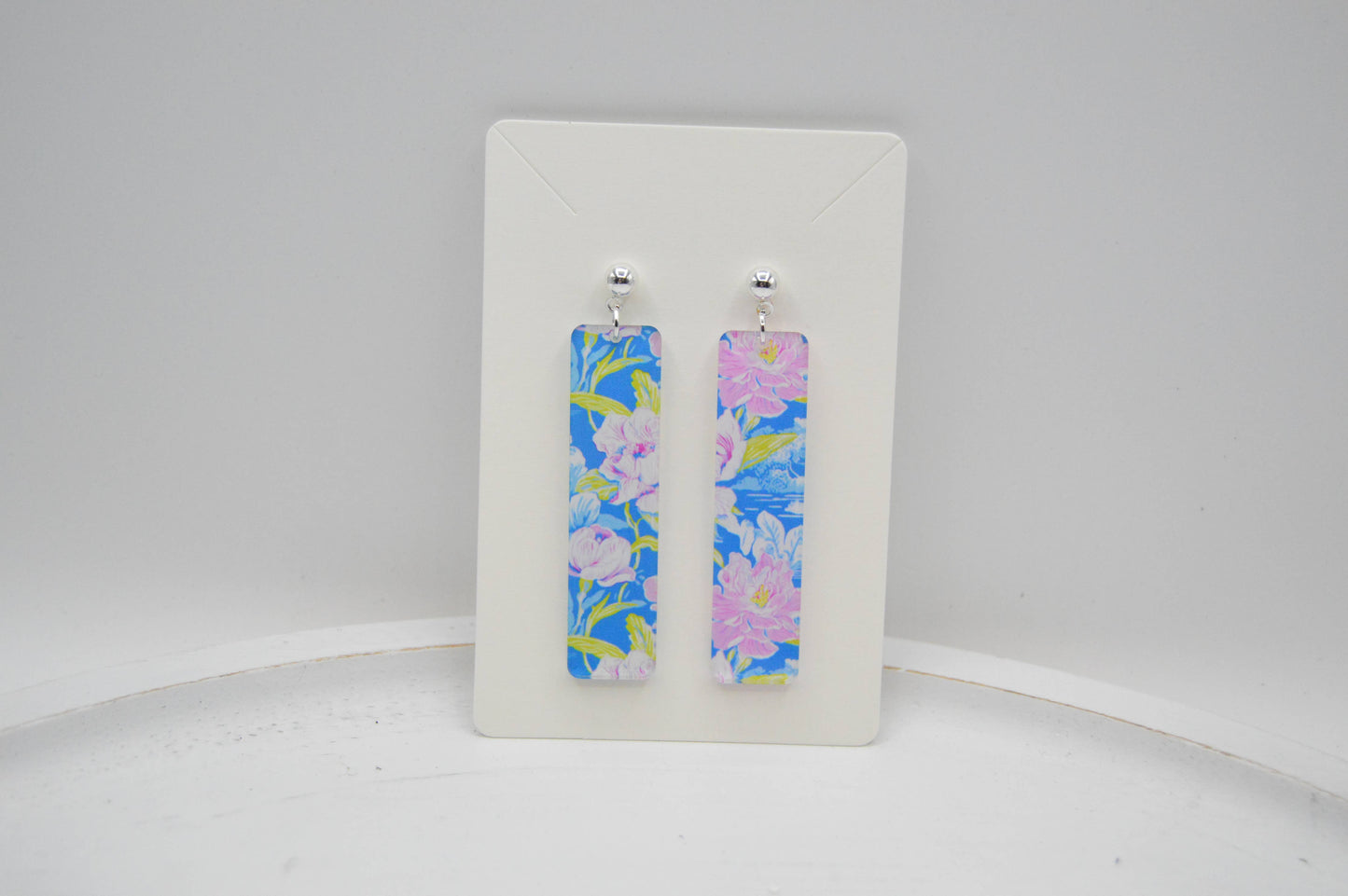 Preppy Foral Acrylic Earrings