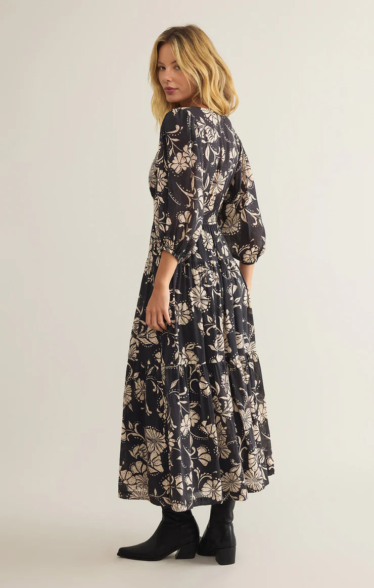 Adelina Ari Floral Midi Dress