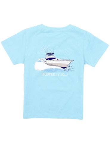 Boys Deep Sea Aqua Graphic T-Shirt