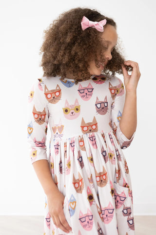 Girls Cattitude Pocket Twirl Dress