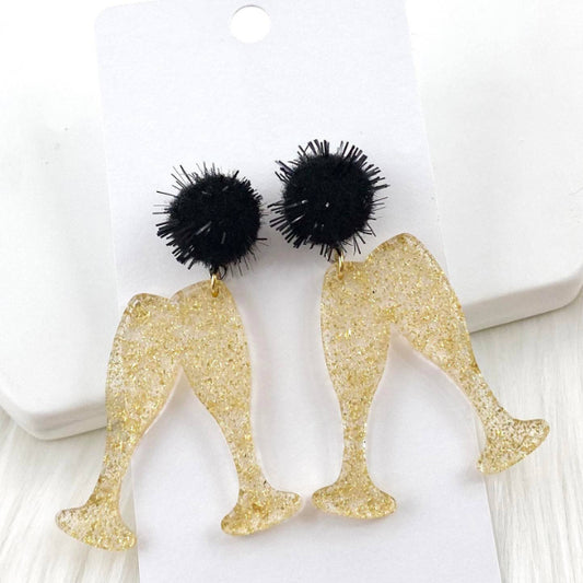 Cheers to the New year Acrylic Earrings