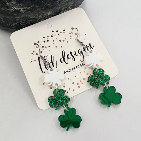 Triple Shamrocks Earrings