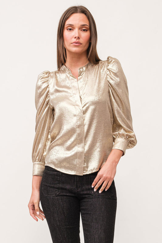 Rowan Gold Metallic Blouse