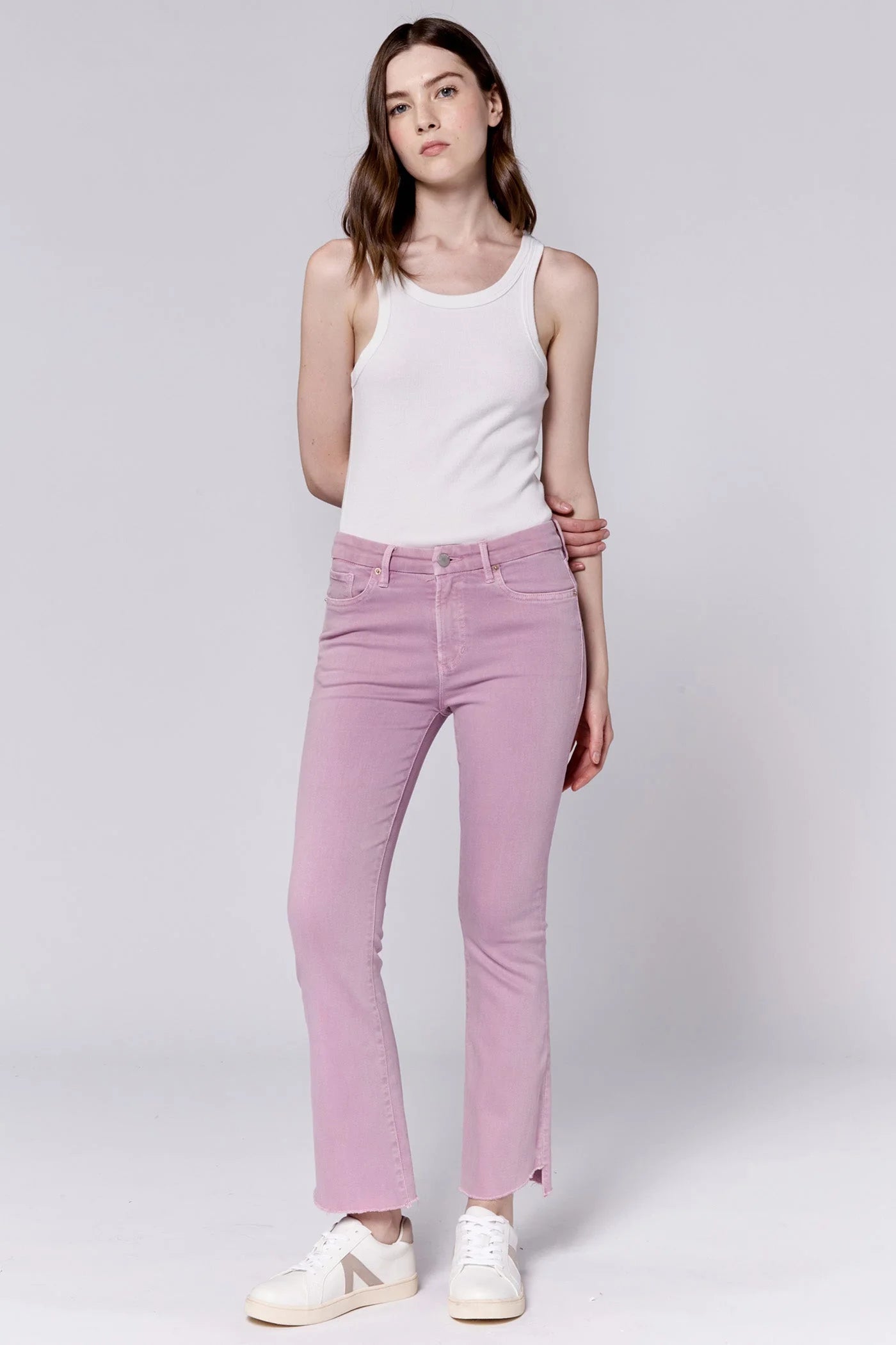 Jeanne Mid Rise Cropped Flare Jeans