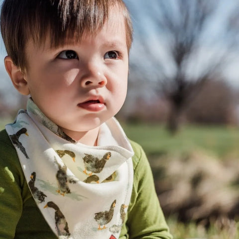 Duck Organic Cotton Three-Layer Kerchief Bib