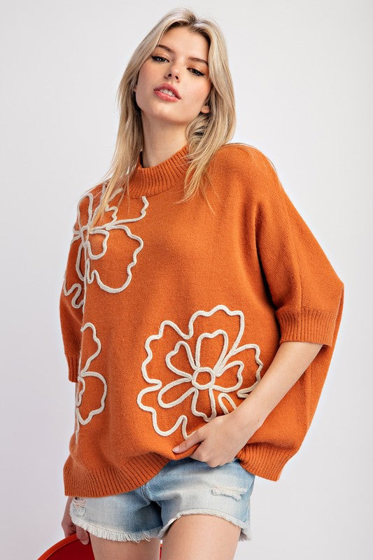 Flower Pattern Sweater