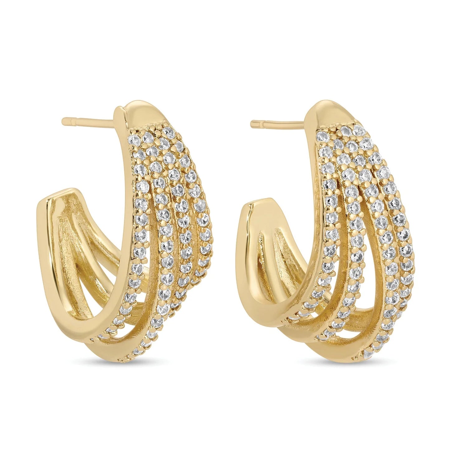 Flirting with Fancy Pave Hoops