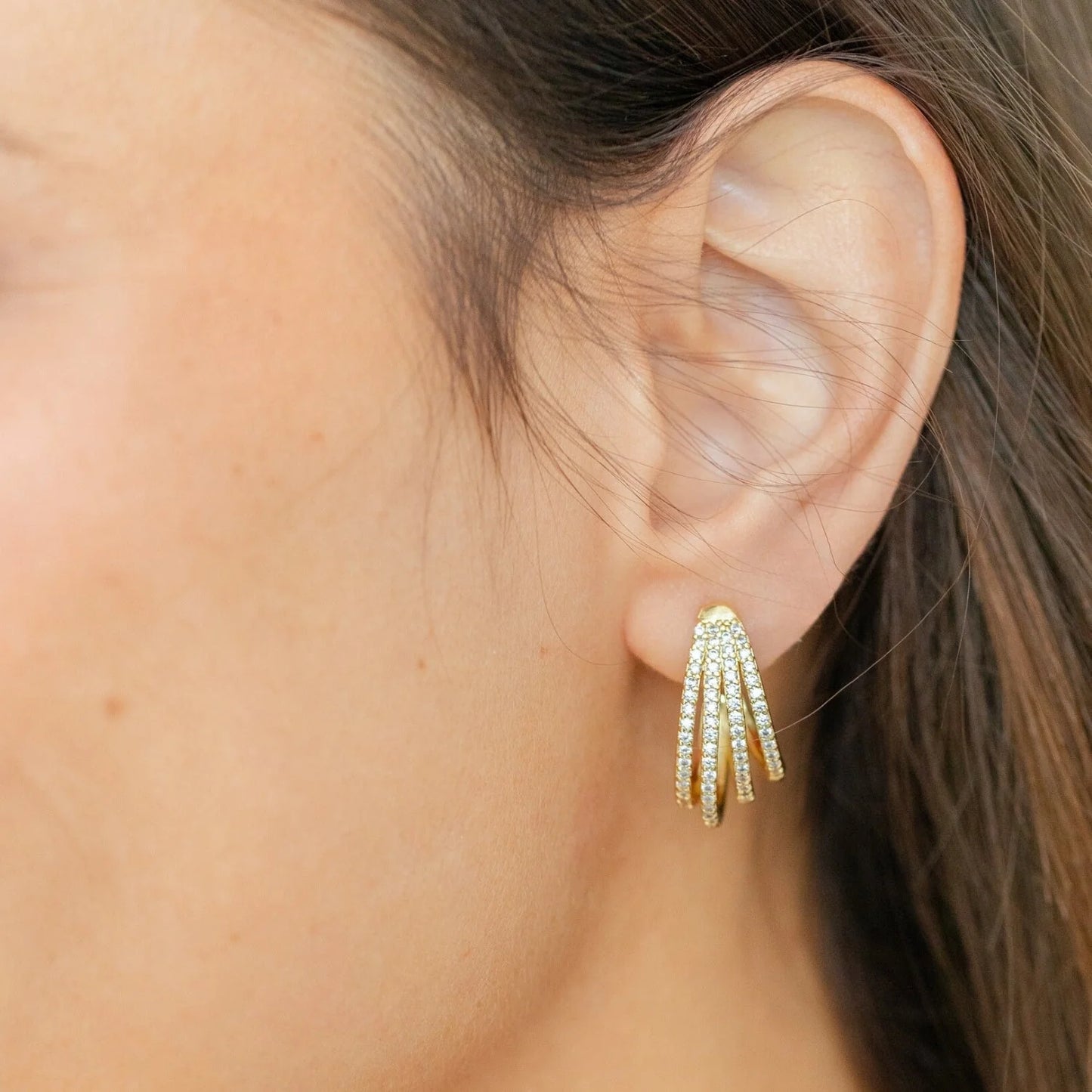 Flirting with Fancy Pave Hoops