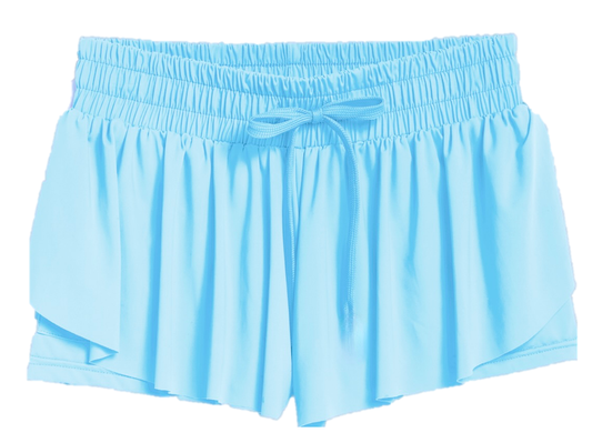 Girls Butterfly Shorts Baby Blue