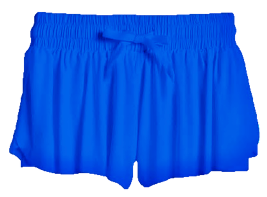 Girls Butterfly Shorts Bright Blue