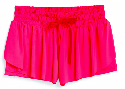 Girls Butterfly Shorts Barbie Pink