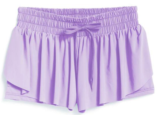 Girls Butterfly Shorts Lavendar