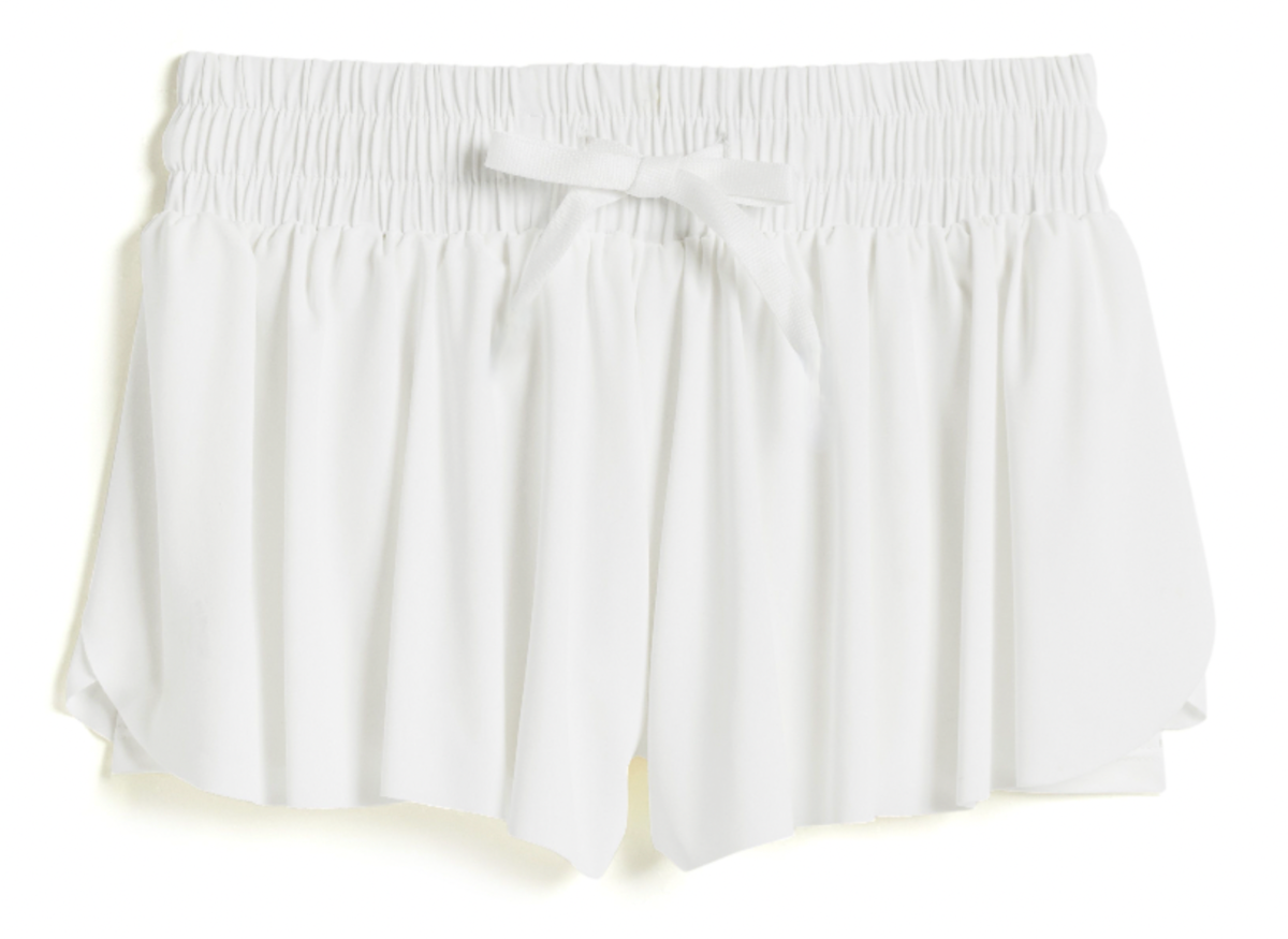 Girls Butterfly Shorts White