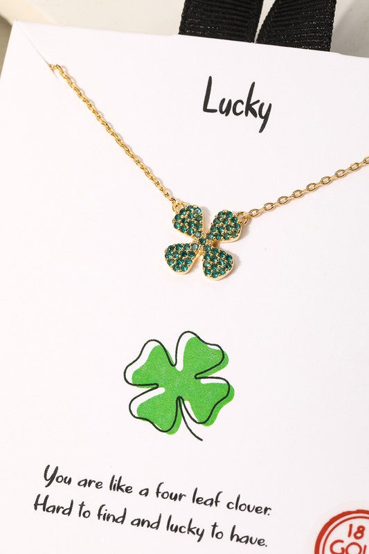 Four-leaf Clover of Fortune Charm Necklace