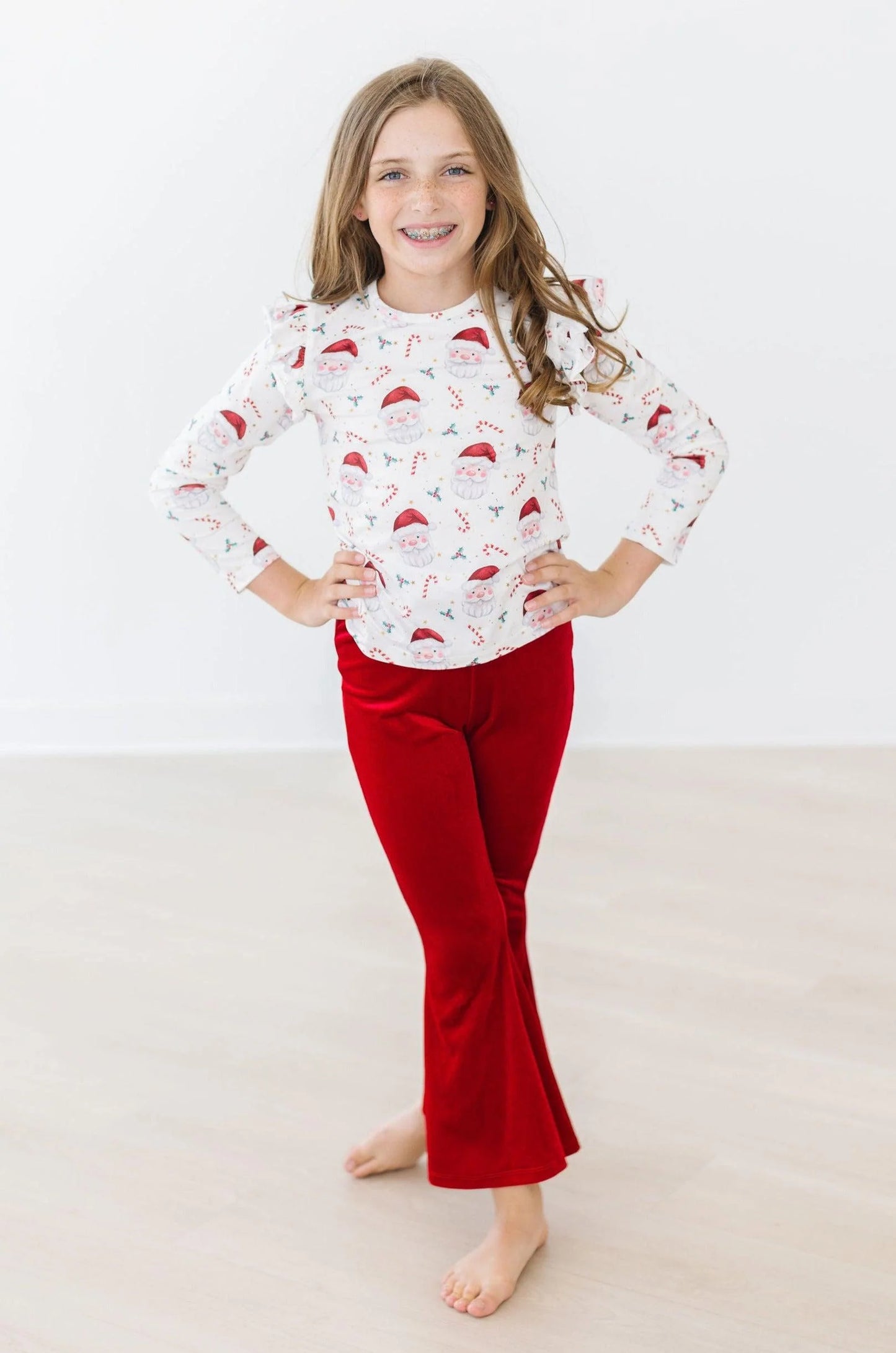 Girls Mistletoe Magic Ruffle Tee